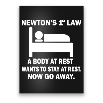 Newton's 1st Law A Body At Rest Poster