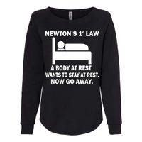 Newton's 1st Law A Body At Rest Womens California Wash Sweatshirt