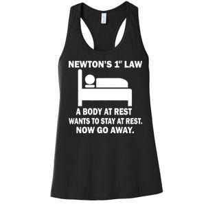 Newton's 1st Law A Body At Rest Women's Racerback Tank