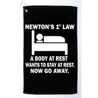 Newton's 1st Law A Body At Rest Golf Towel