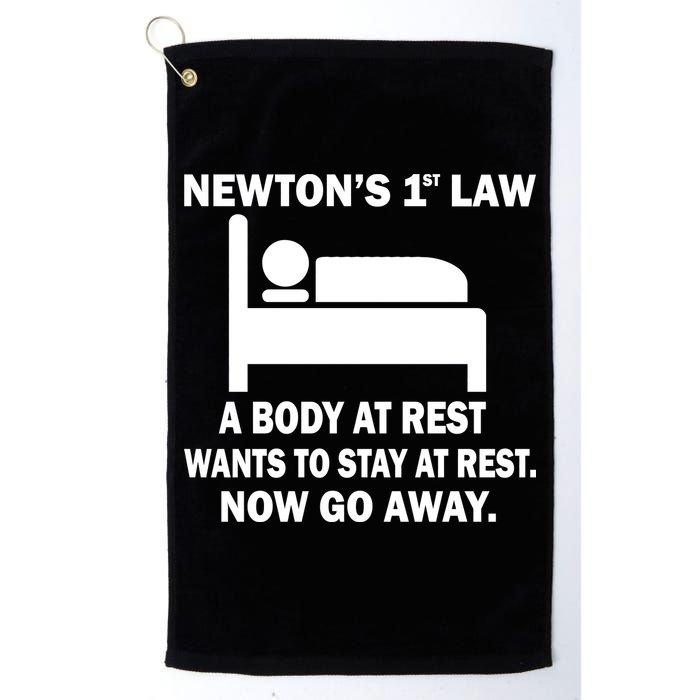 Newton's 1st Law A Body At Rest Golf Towel