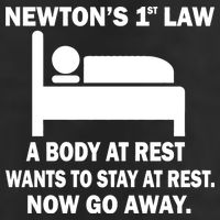 Newton's 1st Law A Body At Rest Golf Towel