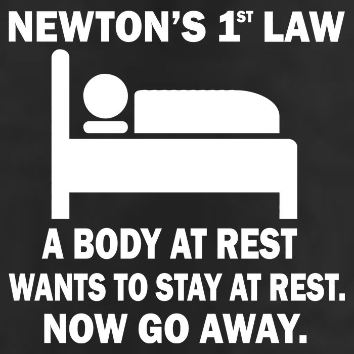 Newton's 1st Law A Body At Rest Golf Towel