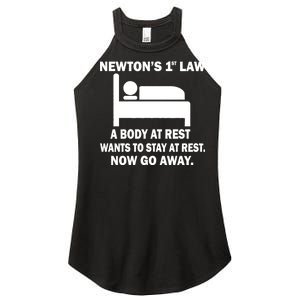 Newton's 1st Law A Body At Rest Women's Perfect Tri Rocker Tank