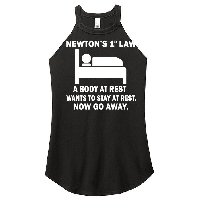 Newton's 1st Law A Body At Rest Women's Perfect Tri Rocker Tank