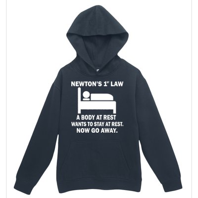 Newton's 1st Law A Body At Rest Urban Pullover Hoodie