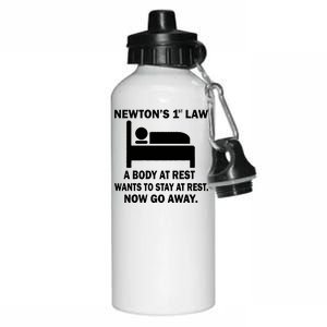 Newton's 1st Law A Body At Rest Aluminum Water Bottle