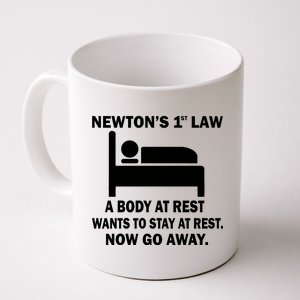 Newton's 1st Law A Body At Rest Coffee Mug