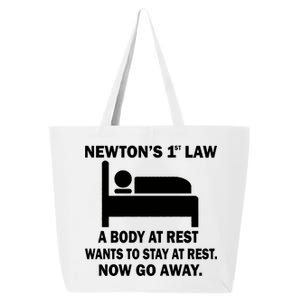 Newton's 1st Law A Body At Rest 25L Jumbo Tote