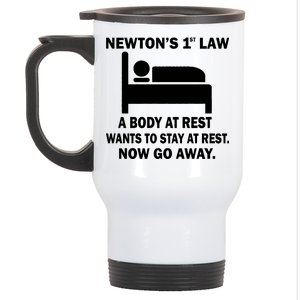 Newton's 1st Law A Body At Rest Stainless Steel Travel Mug