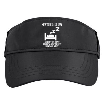 Newton's 1st Law Body At Rest Now Go Away Adult Drive Performance Visor