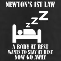 Newton's 1st Law Body At Rest Now Go Away Adult Drive Performance Visor