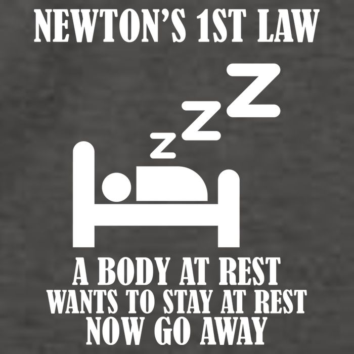 Newton's 1st Law Body At Rest Now Go Away Vector Backpack
