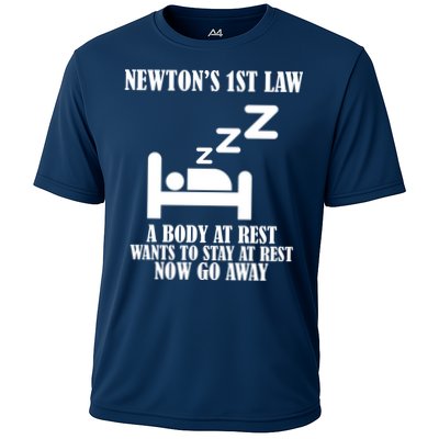Newton's 1st Law Body At Rest Now Go Away Performance Shirt