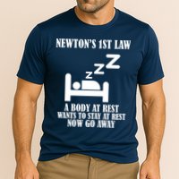 Newton's 1st Law Body At Rest Now Go Away Cooling Performance Crew T-Shirt