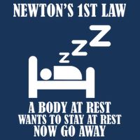 Newton's 1st Law Body At Rest Now Go Away Cooling Performance Crew T-Shirt