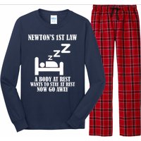 Newton's 1st Law Body At Rest Now Go Away Long Sleeve Pajama Set