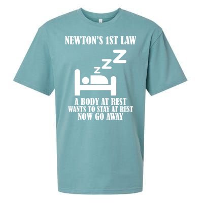 Newton's 1st Law Body At Rest Now Go Away Sueded Cloud Jersey T-Shirt