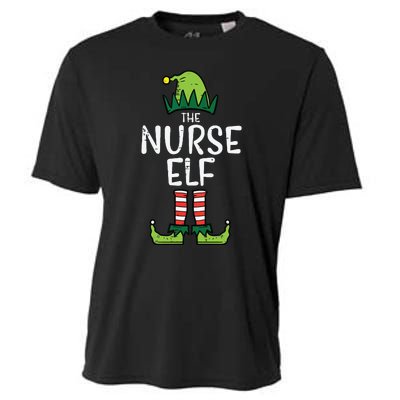 Nurse Elf Xmas Matching Christmas For Family Winter Scrub Cooling Performance Crew T-Shirt