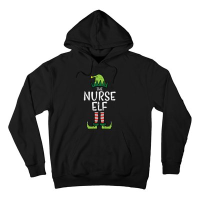 Nurse Elf Xmas Matching Christmas For Family Winter Scrub Hoodie