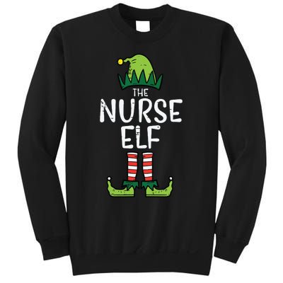 Nurse Elf Xmas Matching Christmas For Family Winter Scrub Sweatshirt