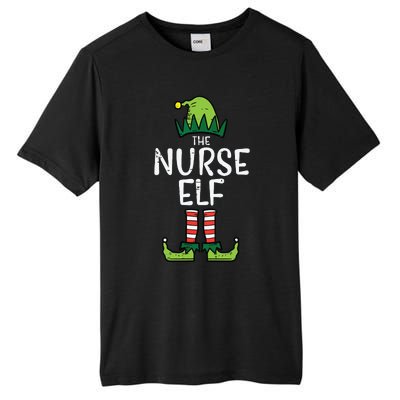 Nurse Elf Xmas Matching Christmas For Family Winter Scrub Tall Fusion ChromaSoft Performance T-Shirt