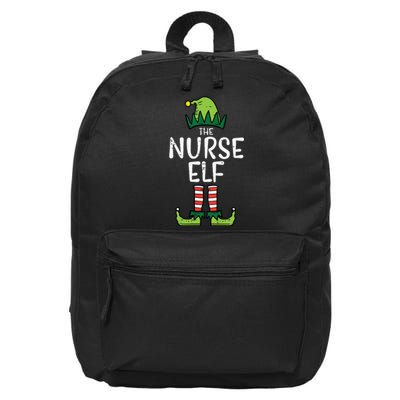 Nurse Elf Xmas Matching Christmas For Family Winter Scrub 16 in Basic Backpack