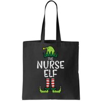 Nurse Elf Xmas Matching Christmas For Family Winter Scrub Tote Bag