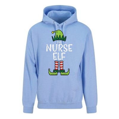 Nurse Elf Xmas Matching Christmas For Family Winter Scrub Unisex Surf Hoodie