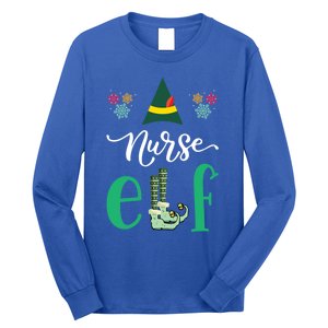 Nurse Elf Xmas Matching Christmas For Family Scrub Gift Long Sleeve Shirt