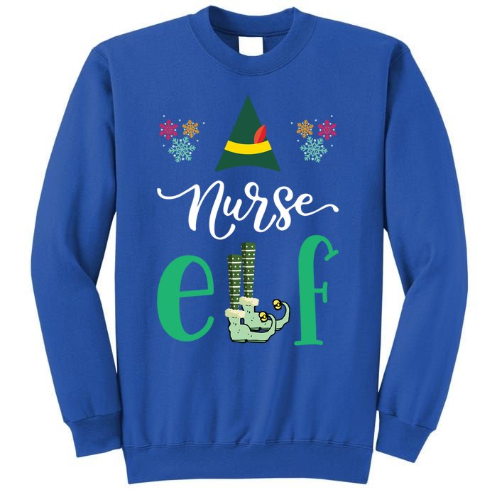 Nurse Elf Xmas Matching Christmas For Family Scrub Gift Sweatshirt