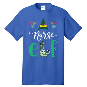 Nurse Elf Xmas Matching Christmas For Family Scrub Gift Tall T-Shirt