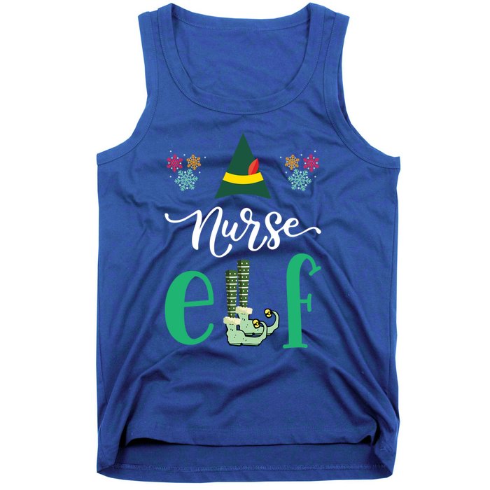 Nurse Elf Xmas Matching Christmas For Family Scrub Gift Tank Top