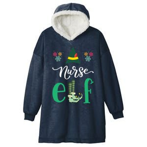 Nurse Elf Xmas Matching Christmas For Family Scrub Gift Hooded Wearable Blanket