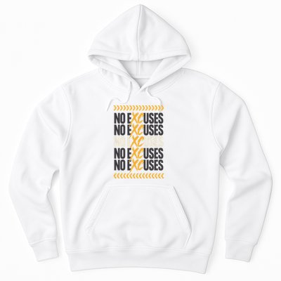 No Excuses Xc Cross Country Running Team Athlete Hoodie