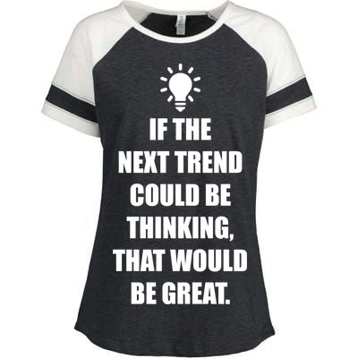 Next Trend Is Thinking Enza Ladies Jersey Colorblock Tee