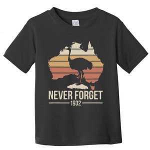 Never Forget 1932 Emu War Australia History Tribute Toddler T-Shirt