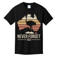 Never Forget 1932 Emu War Australia History Tribute Kids T-Shirt