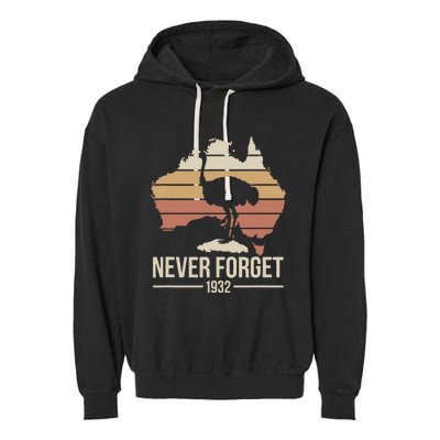 Never Forget 1932 Emu War Australia History Tribute Garment-Dyed Fleece Hoodie