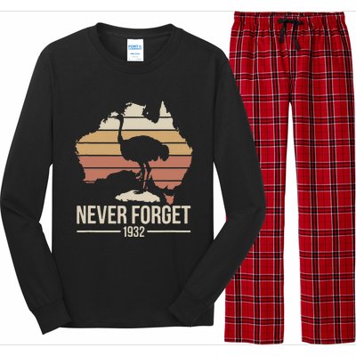 Never Forget 1932 Emu War Australia History Tribute Long Sleeve Pajama Set