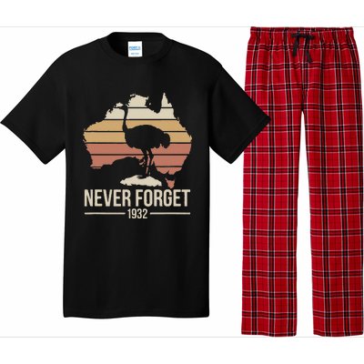 Never Forget 1932 Emu War Australia History Tribute Pajama Set