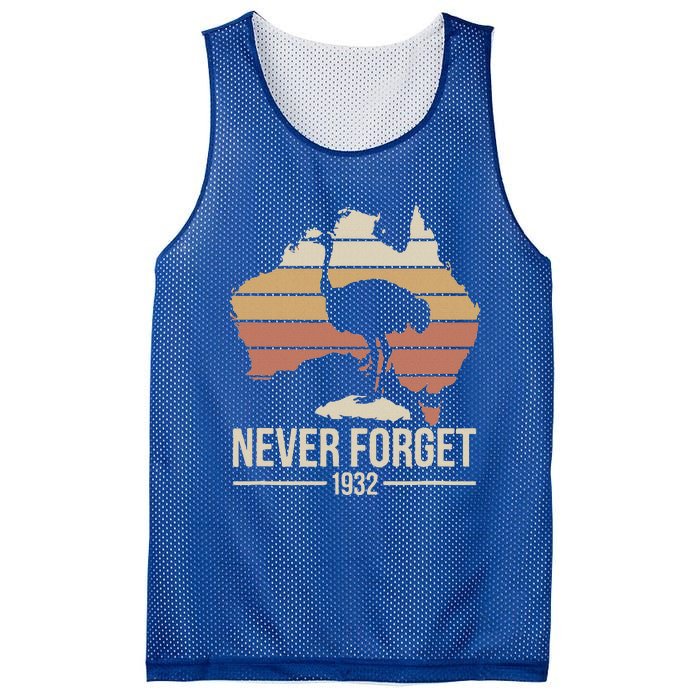 Never Forget 1932 Emu War Australia History Tribute Mesh Reversible Basketball Jersey Tank