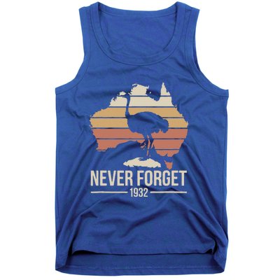 Never Forget 1932 Emu War Australia History Tribute Tank Top