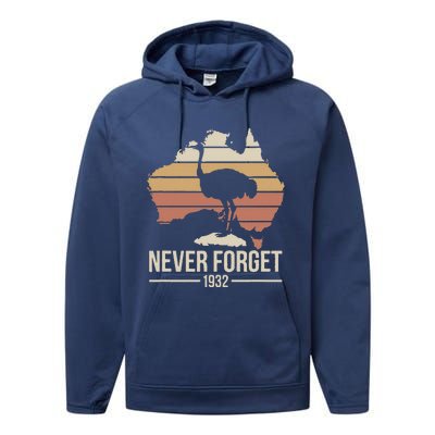 Never Forget 1932 Emu War Australia History Tribute Performance Fleece Hoodie