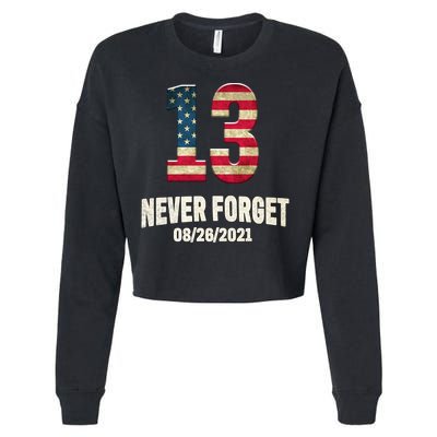 Never Forget 13 Service Members Kabul Afghanistan Airport Cropped Pullover Crew