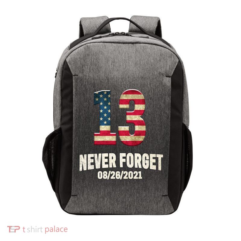 Never Forget 13 Service Members Kabul Afghanistan Airport Vector Backpack