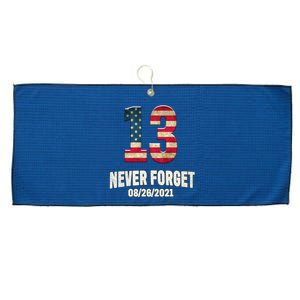 Never Forget 13 Service Members Kabul Afghanistan Airport Large Microfiber Waffle Golf Towel