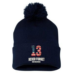 Never Forget 13 Service Members Kabul Afghanistan Airport Pom Pom 12in Knit Beanie