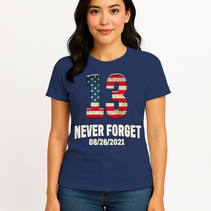 Never Forget 13 Service Members Kabul Afghanistan Airport Womens T-Shirt