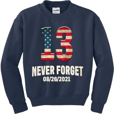Never Forget 13 Service Members Kabul Afghanistan Airport Kids Sweatshirt